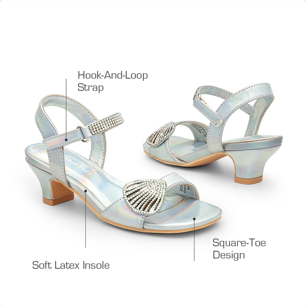 Girls Sandals Ankle Strap - RAINBOW/SILVER - 3